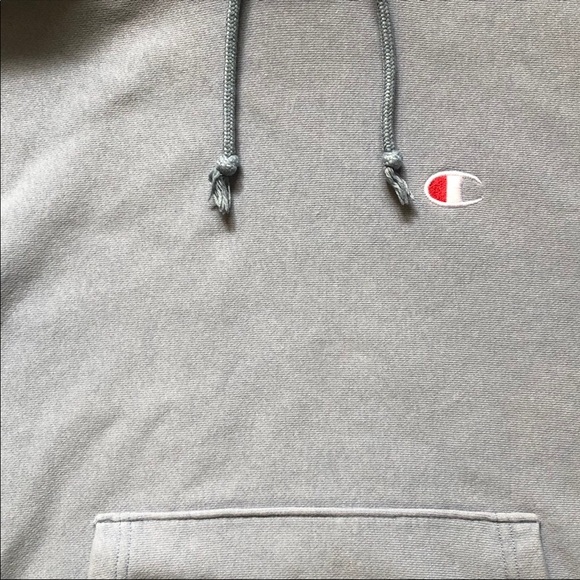 Teal Blue Champion Reverse Weave Hoodie - Picture 2 of 4